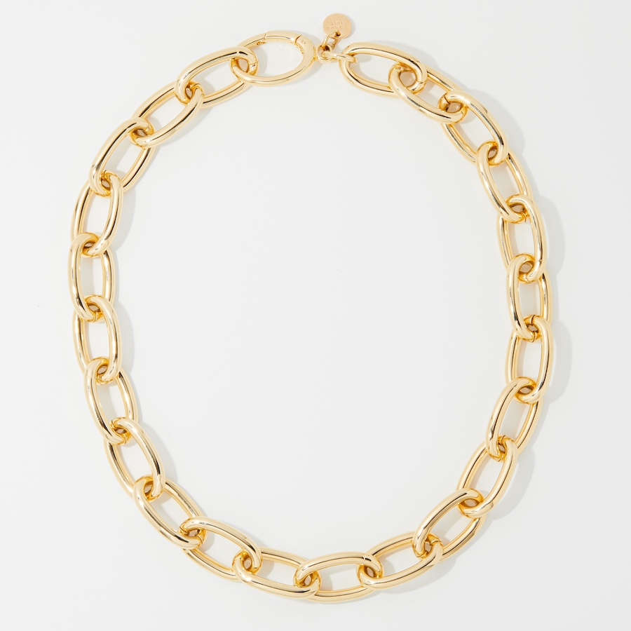Image 245681.jpg, Product 245-681 / Price $99.88, Bronzoro 18K Yellow Gold Plated 16mm Polished Oval Link Adjustable Chain Necklace from Bronzoro on TSC.ca's Jewellery department