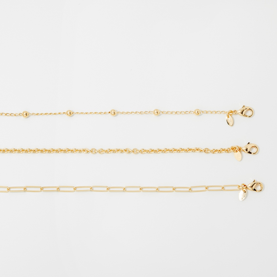 Image 245703_ALTMORE1.jpg, Product 245-703 / Price $99.99, Bronzoro 18K Yellow Gold Plated Set Of Three Bracelets(DC Cable, Station And Paper Clip) from Bronzoro on TSC.ca's Jewellery department
