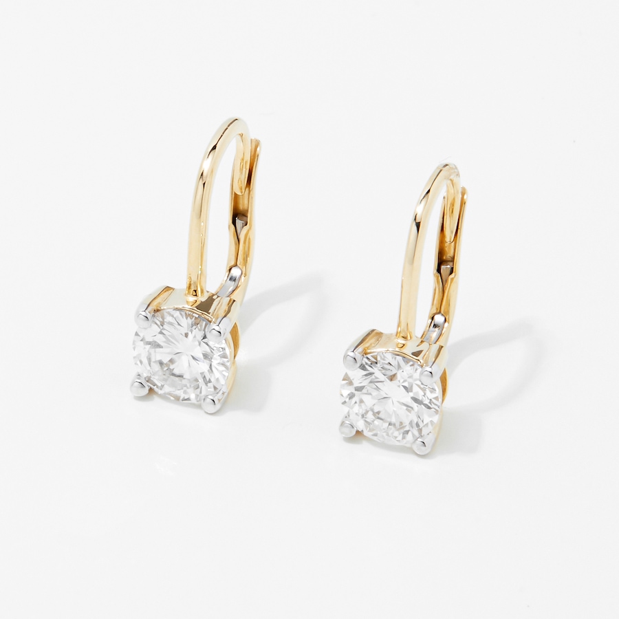 Image 245715_YGL.jpg, Product 245-715 / Price $1,499.99 - $4,599.99, EVERA Diamonds 14K Gold Diamond Leverback Earrings from Evera Diamonds on TSC.ca's Jewellery department