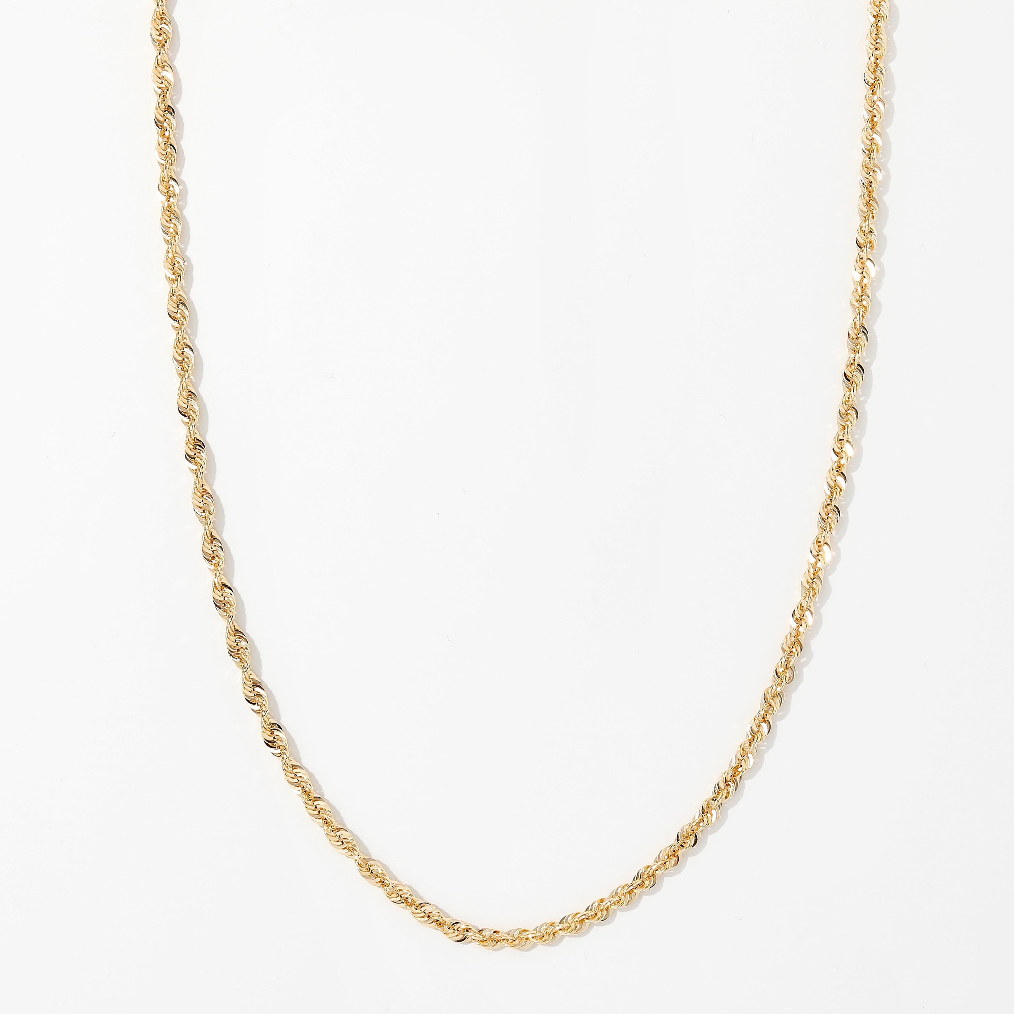 TruGold 10K Yellow Gold Spirali Rope Necklace