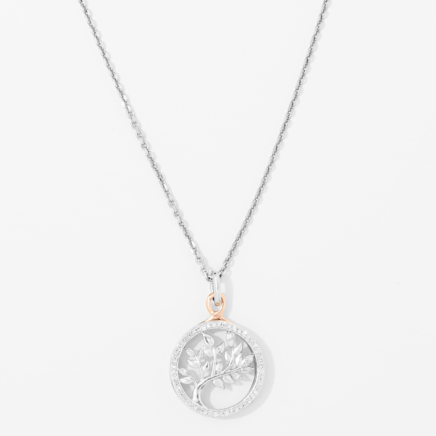 Image 245757.jpg, Product 245-757 / Price $169.99, Colours of Diamonds Sterling Silver 10K Rose Gold Plate 0.13 ctw Round Tree from Colours of Diamonds on TSC.ca's Jewellery department
