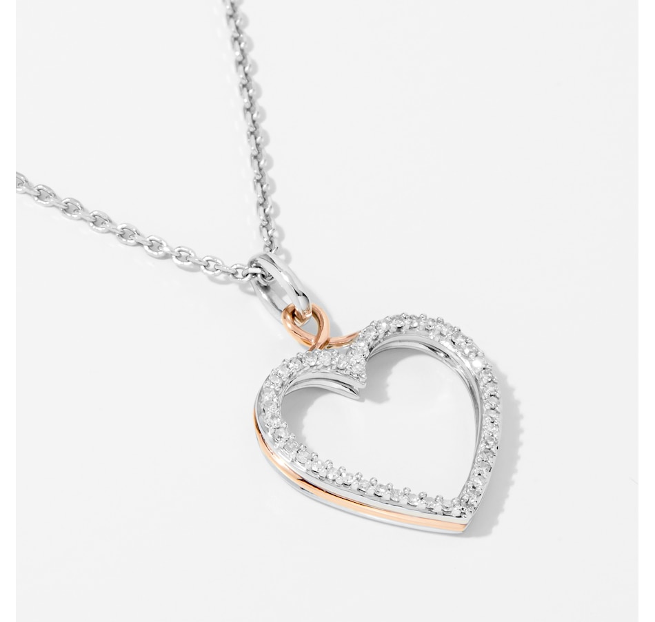 Colours Of Diamonds Sterling Silver 10K Rose Gold Plate 0 20 Ctw colours-of-diamonds-sterling-silver-10k-rose-gold-plate-0-20-ctw
