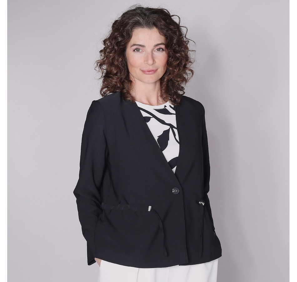 Image 245952_BLK.jpg, Product 245-952 / Price $44.33, Wynne Style Drapey Twill Drawstring Jacket from Wynnelayers on TSC.ca's Fashion department