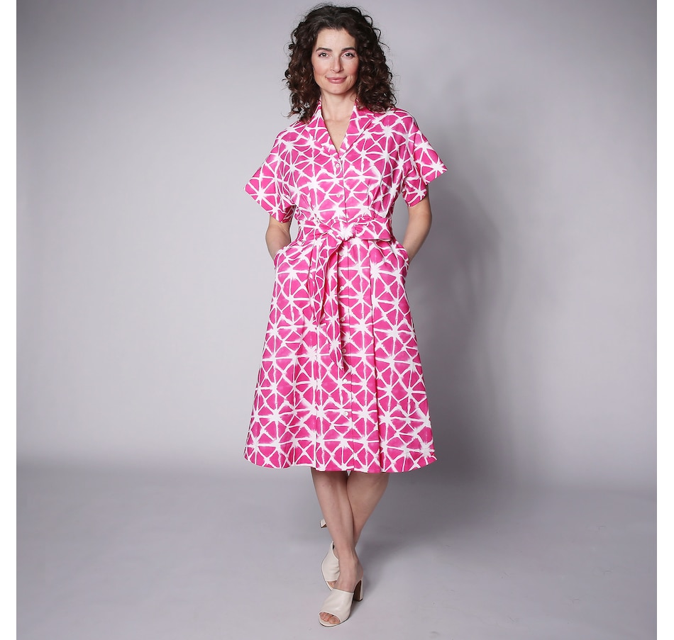 Image 245970_MAG.jpg, Product 245-970 / Price $89.33, N Natori Geo Short Sleeve Shirt Dress from N Natori on TSC.ca's Fashion department