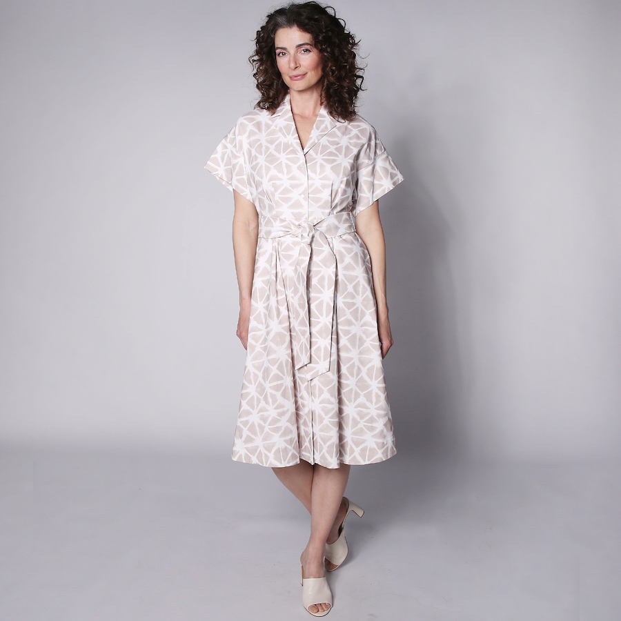 Image 245970_TPE.jpg, Product 245-970 / Price $89.33, N Natori Geo Short Sleeve Shirt Dress from N Natori on TSC.ca's Fashion department