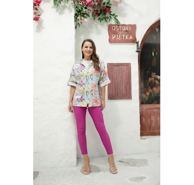 Orange Fashion Village Linen Jacket