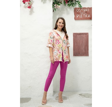 Orange Fashion Village Linen Jacket