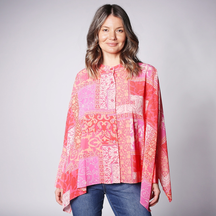 Image 246145_MEL.jpg, Product 246-145 / Price $29.33, Diane Gilman Button Up Easy Poncho Top from DG2 by Diane Gilman on TSC.ca's Fashion department