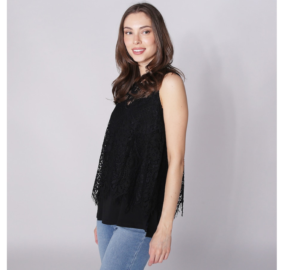 Clothing & Shoes - Tops - T-Shirts & Tops - Diane Gilman Lace Easy Tank ...