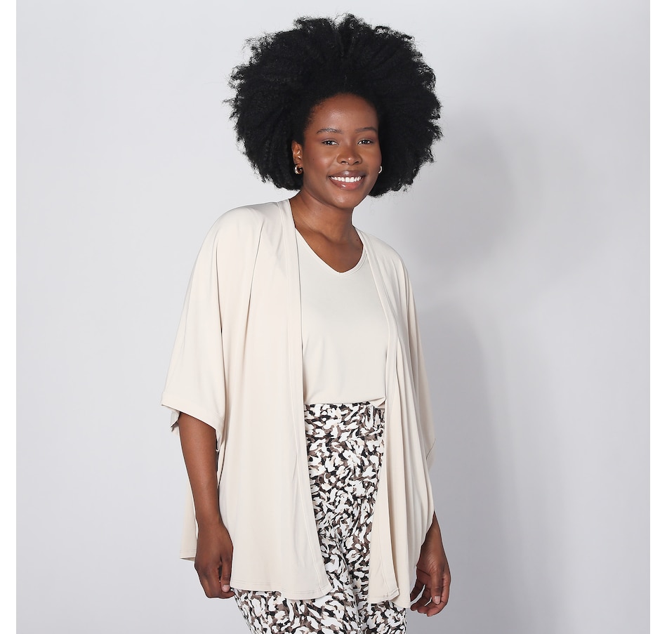 Image 246223_SAN.jpg, Product 246-223 / Price $31.33, Kim & Co. Brazil Knit 3/4 Length Sleeve Caftan Cardigan from Kim & Co. on TSC.ca's Clothing & Shoes department