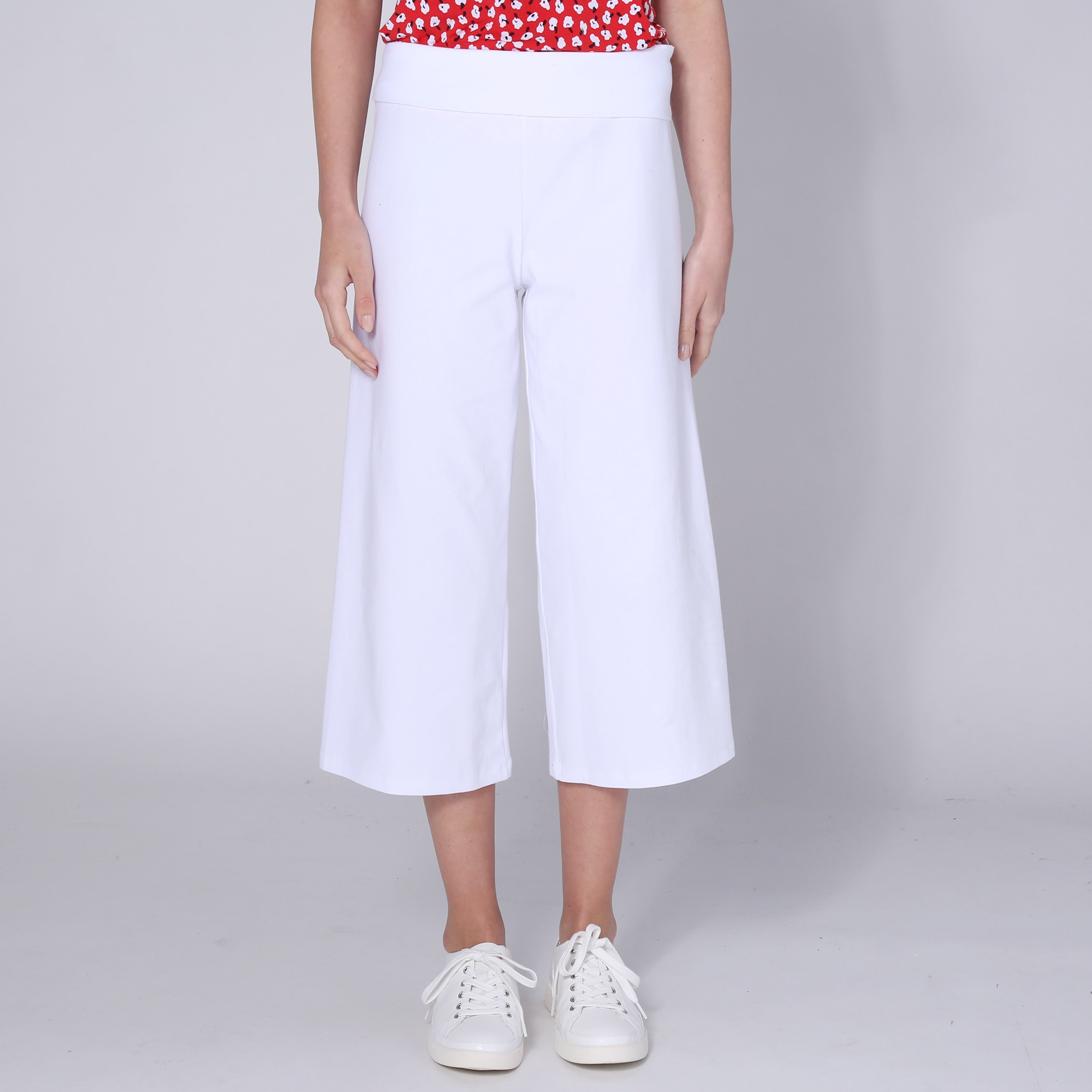 Kim & Co. Deluxe Denim Knit Wide Cropped Pant - TSC.ca