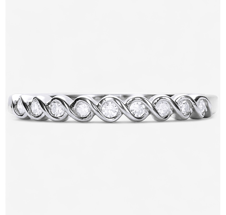 Image 246275_RHOP.jpg, Product 246-275 / Price $119.99, Colours of Diamonds Sterling Silver 0.12 ctw Diamond Band Ring from Colours of Diamonds on TSC.ca's Jewellery department