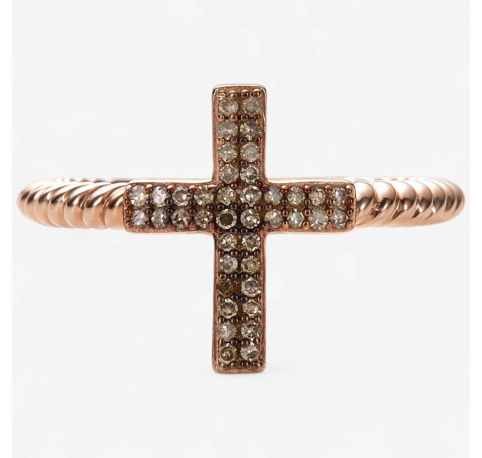 Image 246286_RGPCH.jpg, Product 246-286 / Price $99.99, Colours of Diamonds Sterling Silver 0.15 ctw Diamond Cross Ring from Colours of Diamonds on TSC.ca's Jewellery department