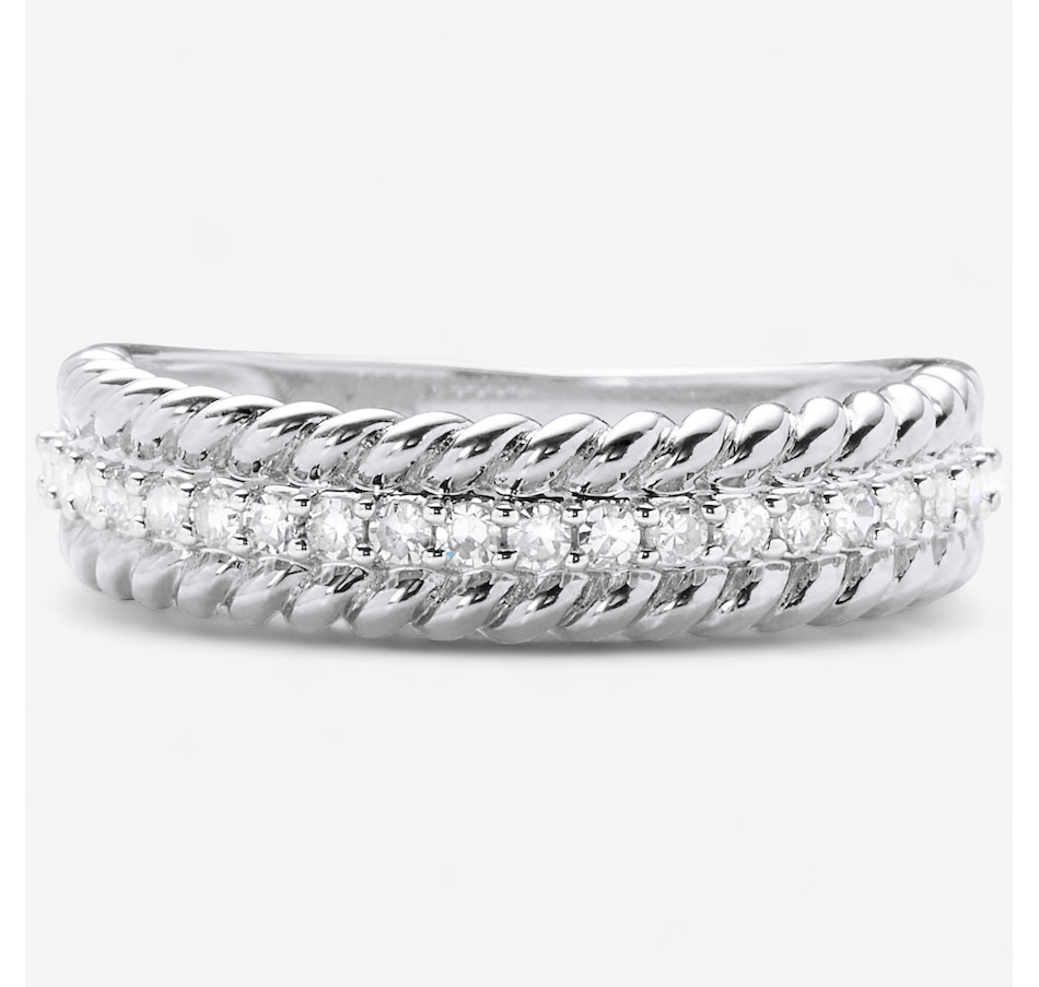 Image 246288_RHOP.jpg, Product 246-288 / Price $229.99, Colours of Diamonds Sterling Silver 0.20 ctw White Diamond Band Ring from Colours of Diamonds on TSC.ca's Jewellery department