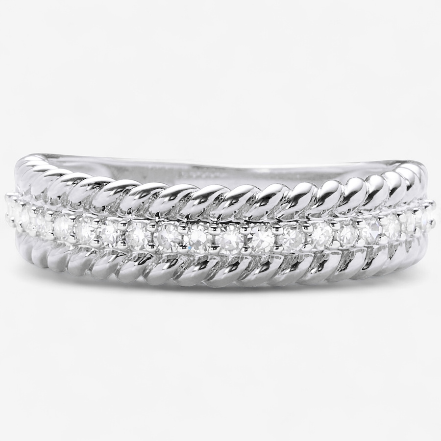 Image 246288_RHOP.jpg, Product 246-288 / Price $199.88, Colours of Diamonds Sterling Silver 0.20 ctw White Diamond Band Ring from Colours of Diamonds on TSC.ca's Jewellery department
