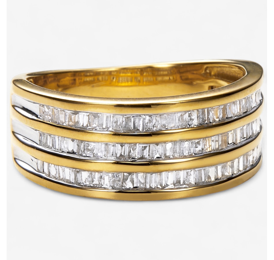 Image 246290_YGP.jpg, Product 246-290 / Price $249.99, Colours of Diamonds Sterling Silver 0.50 ctw White Diamond Triple Row Band Ring from Colours of Diamonds on TSC.ca's Jewellery department