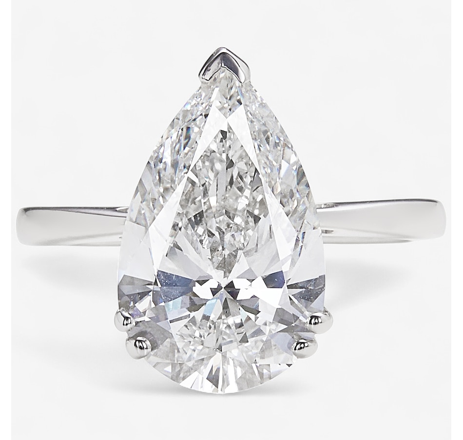 Image 246350_WGL.jpg, Product 246-350 / Price $5,999.99, EVERA Diamonds 14K Gold 5.00 ctw Pear-Shaped Diamond Ring from Evera Diamonds on TSC.ca's Jewellery department