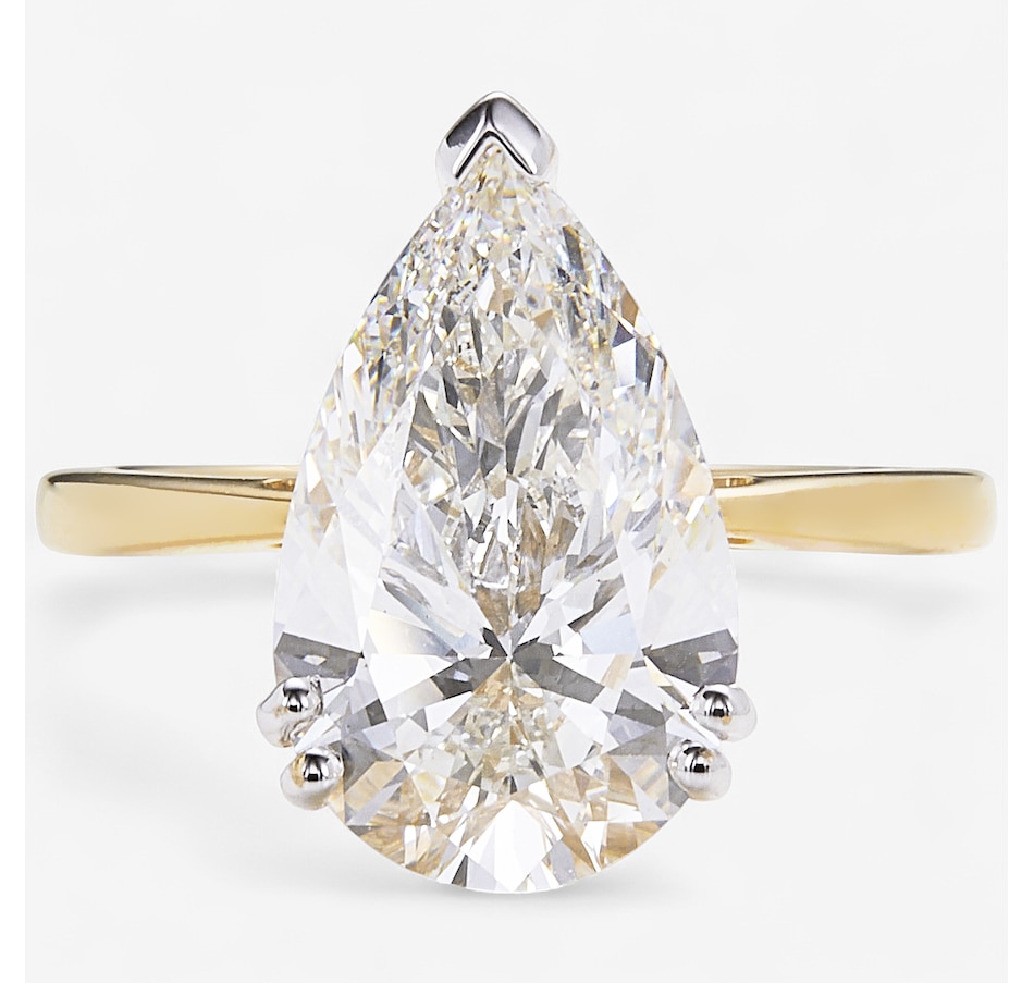 Image 246350_YGL.jpg, Product 246-350 / Price $5,999.99, EVERA Diamonds 14K Gold 5.00 ctw Pear-Shaped Diamond Ring from Evera Diamonds on TSC.ca's Jewellery department