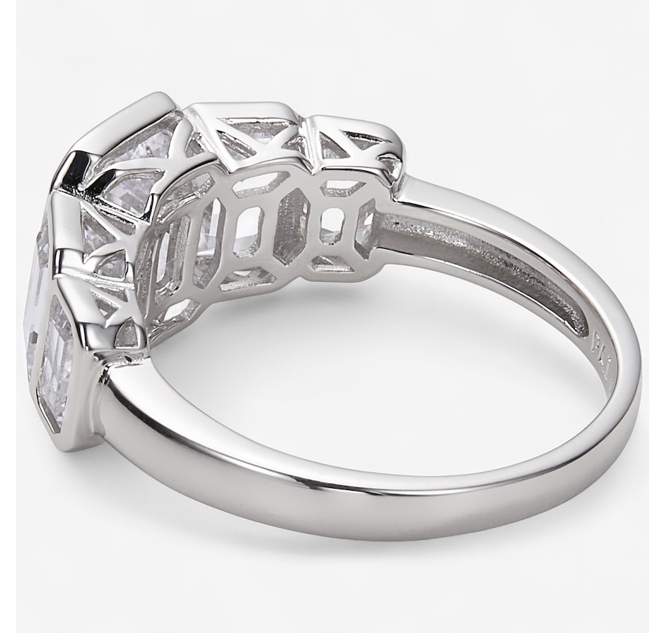 Image 246355_ALTMORE1.jpg, Product 246-355 / Price $89.99, Diamonelle Sterling Silver Graduated Shaped Bezel Set Diamonelle Ring from Diamonelle on TSC.ca's Jewellery department