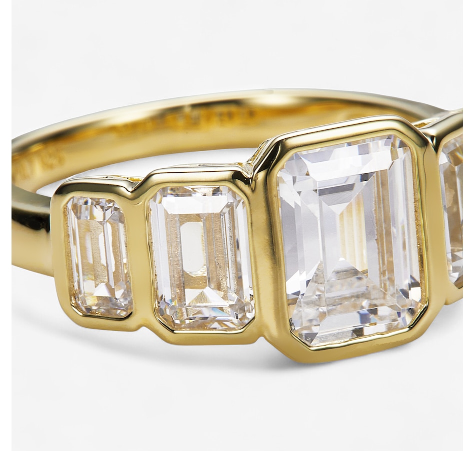 Image 246355_ALTMORE2.jpg, Product 246-355 / Price $89.99, Diamonelle Sterling Silver Graduated Shaped Bezel Set Diamonelle Ring from Diamonelle on TSC.ca's Jewellery department