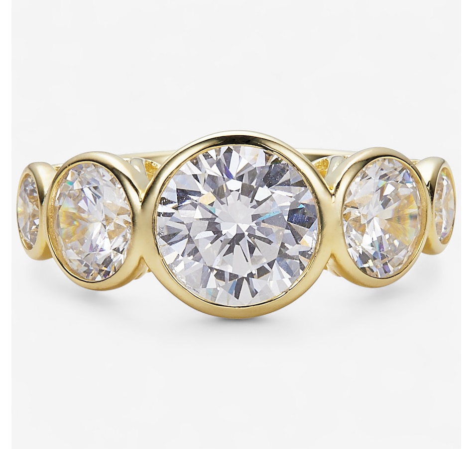 Image 246355_GPRND.jpg, Product 246-355 / Price $89.99, Diamonelle Sterling Silver Graduated Shaped Bezel Set Diamonelle Ring from Diamonelle on TSC.ca's Jewellery department