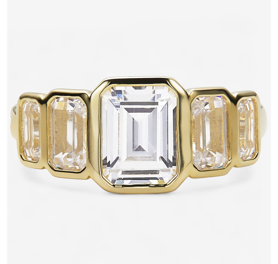 Image 246355_YEMER.jpg, Product 246-355 / Price $89.99, Diamonelle Sterling Silver Graduated Shaped Bezel Set Diamonelle Ring from Diamonelle on TSC.ca's Jewellery department