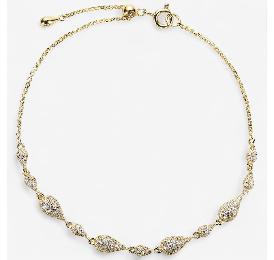 Image 246359_YGP.jpg, Product 246-359 / Price $119.99, Sterling Silver Diamonelle Tear Drop Station Bracelet from Diamonelle on TSC.ca's Jewellery department