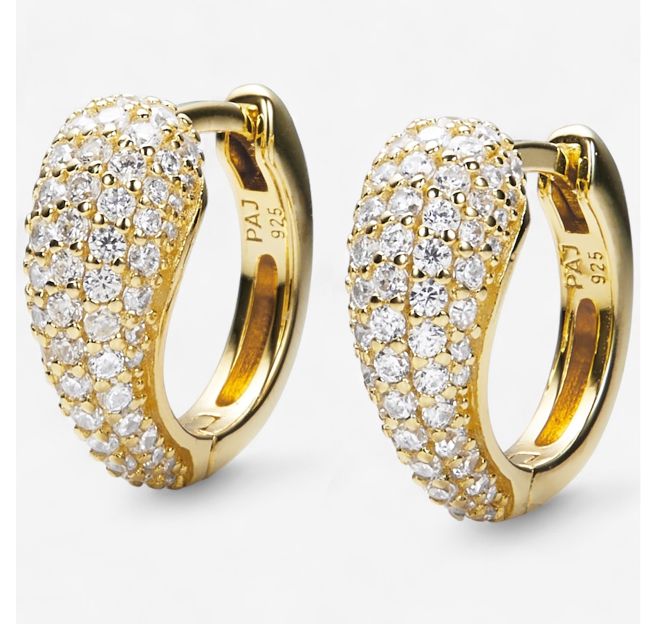 Image 246360_YGP.jpg, Product 246-360 / Price $69.99, Diamonelle Sterling Silver Diamonelle Tear Drop Hoop Earrings from Diamonelle on TSC.ca's Jewellery department