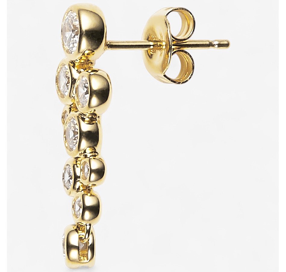 Image 246365_ALTMORE1.jpg, Product 246-365 / Price $69.99, Diamonelle Sterling Silver Yellow Gold Plate Bezel Set Diamonelle Earrings from Diamonelle on TSC.ca's Jewellery department