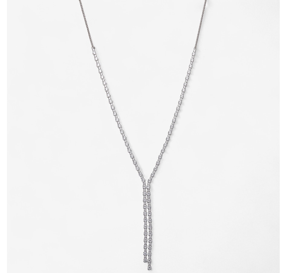Image 246367.jpg, Product 246-367 / Price $329.99, Diamonelle Sterling Silver Rhodium Plate Diamonelle Lariat Necklace from Diamonelle on TSC.ca's Jewellery department