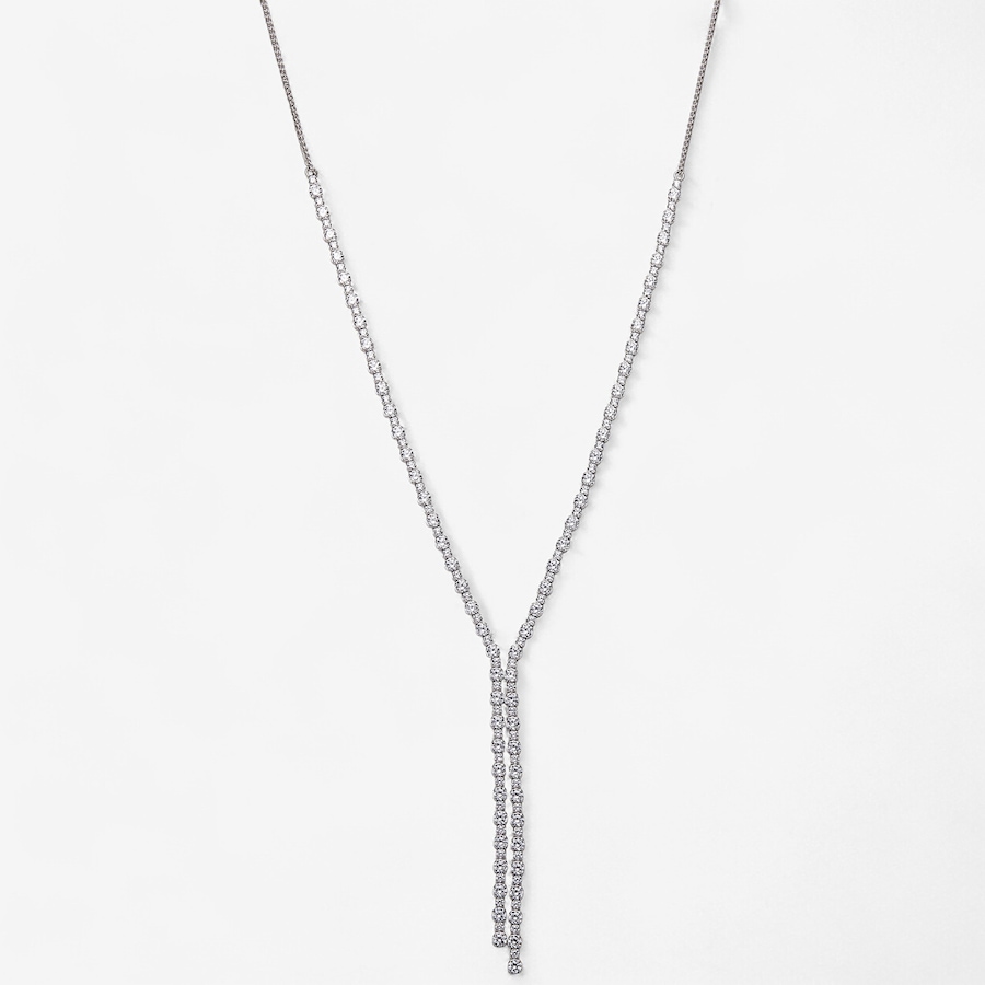Image 246367.jpg, Product 246-367 / Price $399.99, Diamonelle Sterling Silver Rhodium Plate Diamonelle Lariat Necklace from Diamonelle on TSC.ca's Jewellery department