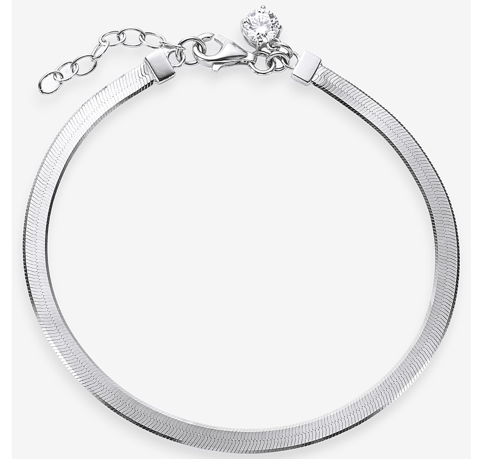 Image 246368_RHOP.jpg, Product 246-368 / Price $99.99, Diamonelle Sterling Silver Diamonelle Charm Omega Chain Bracelet from Diamonelle on TSC.ca's Jewellery department