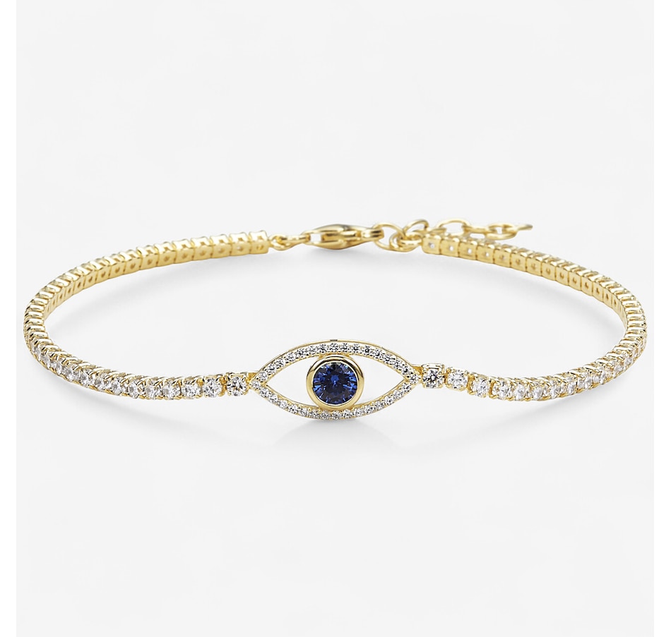 Image 246369_YGP.jpg, Product 246-369 / Price $99.99, Diamonelle Sterling Silver Evil Eye Diamonelle Bracelet from Diamonelle on TSC.ca's Jewellery department