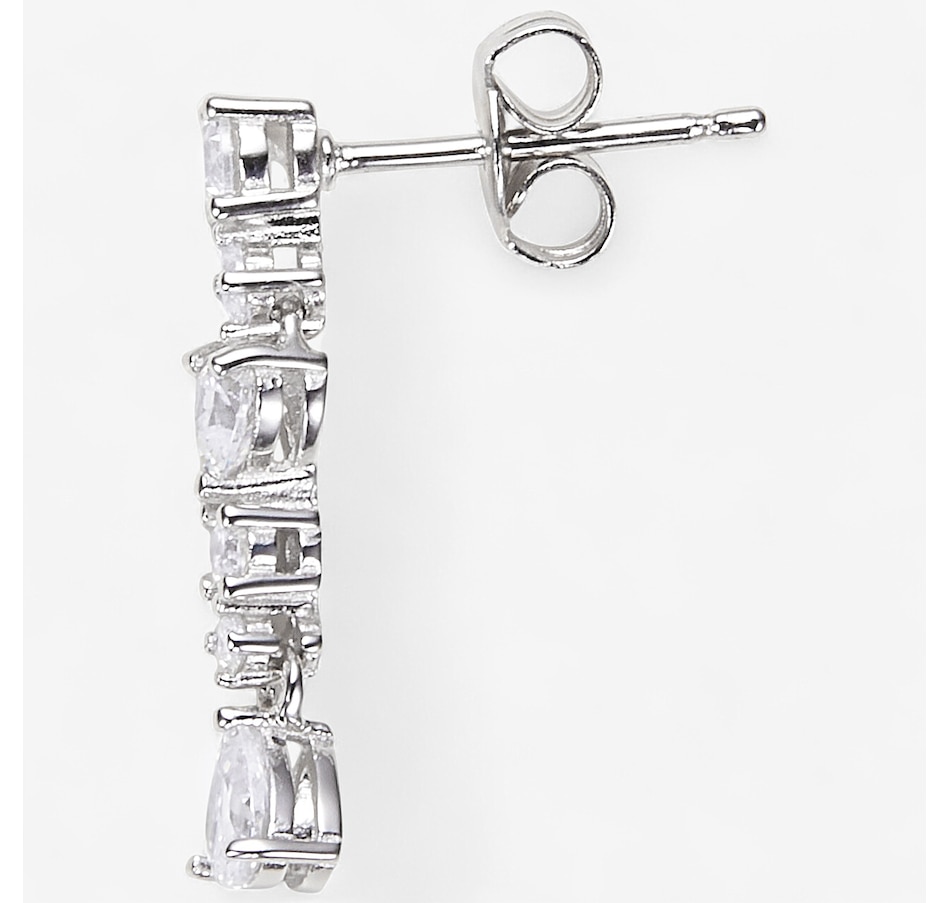 Image 246371_ALTMORE1.jpg, Product 246-371 / Price $49.99, Diamonelle Sterling Silver Rhodium Plate Multi Shape Linear Diamonelle Earrings from Diamonelle on TSC.ca's Jewellery department