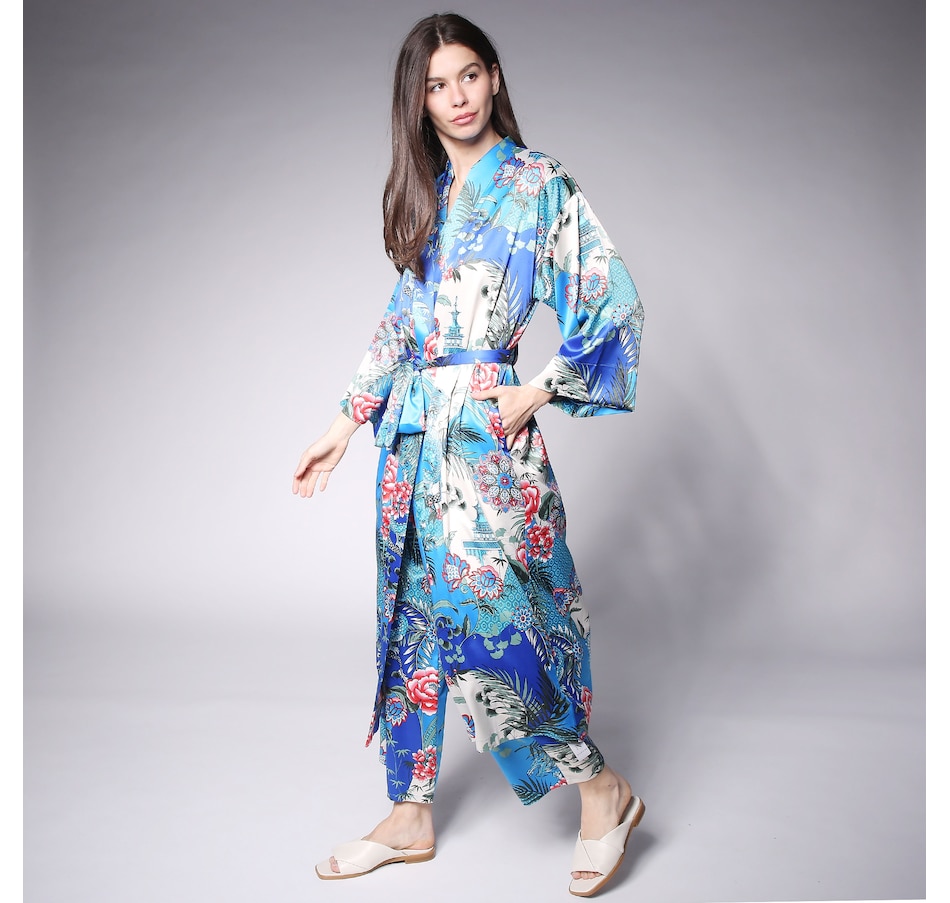 Clothing And Shoes Pajamas And Loungewear Robes N Natori Andalusia Stretch Silky Satin Robe