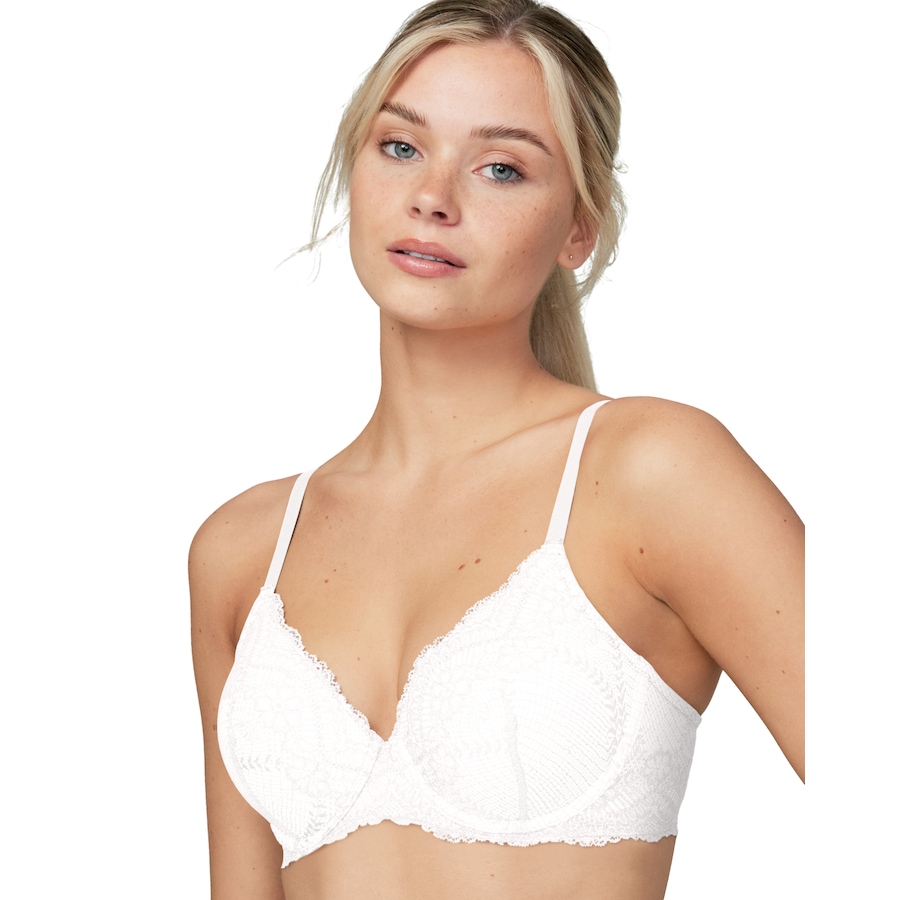 Image 246492_PRL.jpg, Product 246-492 / Price $28.88, Wonderbra Sustainable Lace Plunge Lift Underwire Bra from Wonderbra on TSC.ca's Fashion department