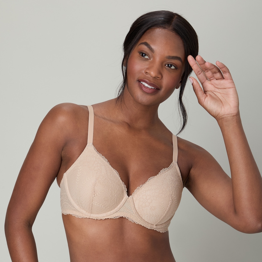 Image 246492_TPE.jpg, Product 246-492 / Price $28.88, Wonderbra Sustainable Lace Plunge Lift Underwire Bra from Wonderbra on TSC.ca's Fashion department