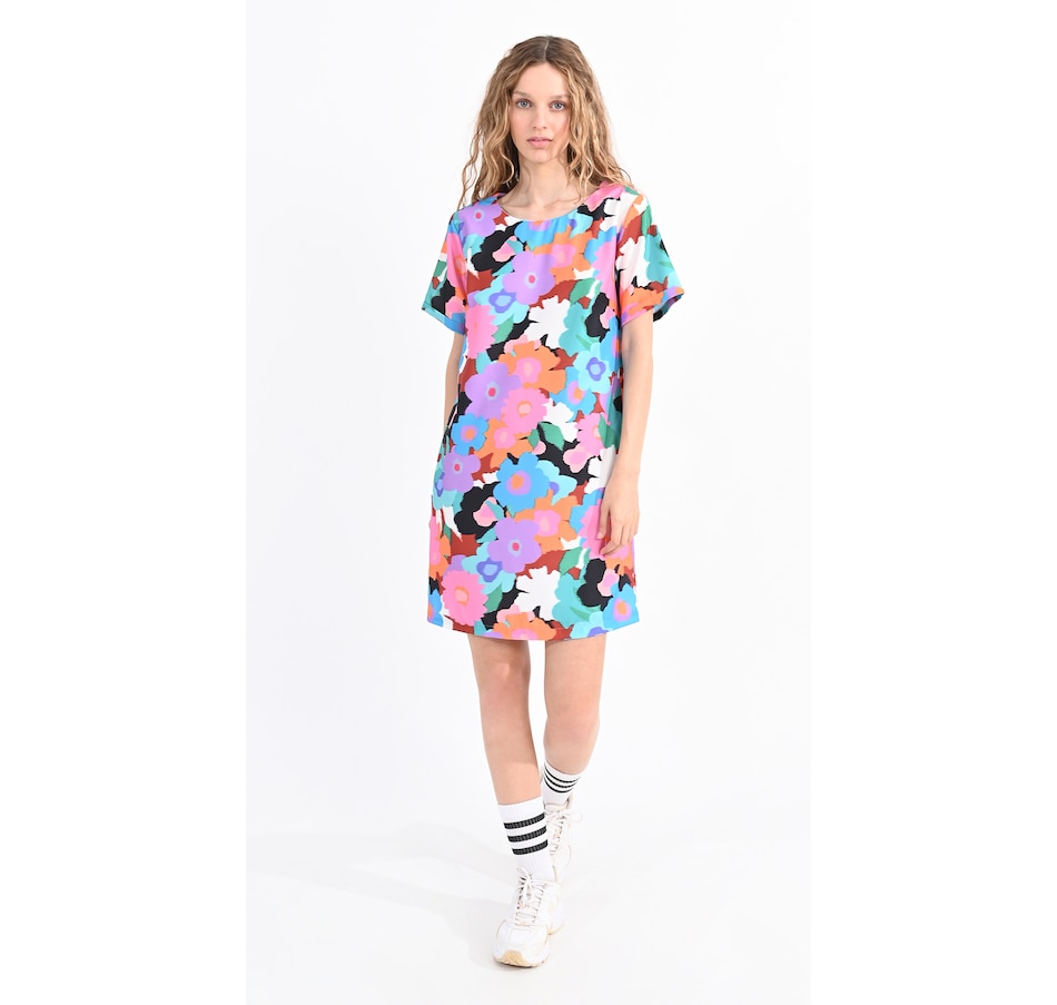 Image 246529_MLTFL.jpg, Product 246-529 / Price $34.33, Molly Bracken Printed Short Sleeve Dress from Molly Bracken on TSC.ca's Fashion department