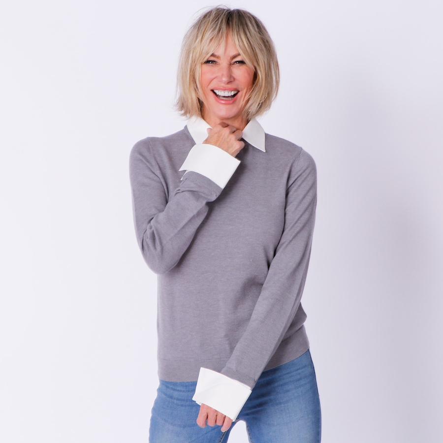 Image 247009_GRY.jpg, Product 247-009 / Price $42.33, Brian Bailey Detach Collar and Cuff Sweater from Brian Bailey on TSC.ca's Fashion department