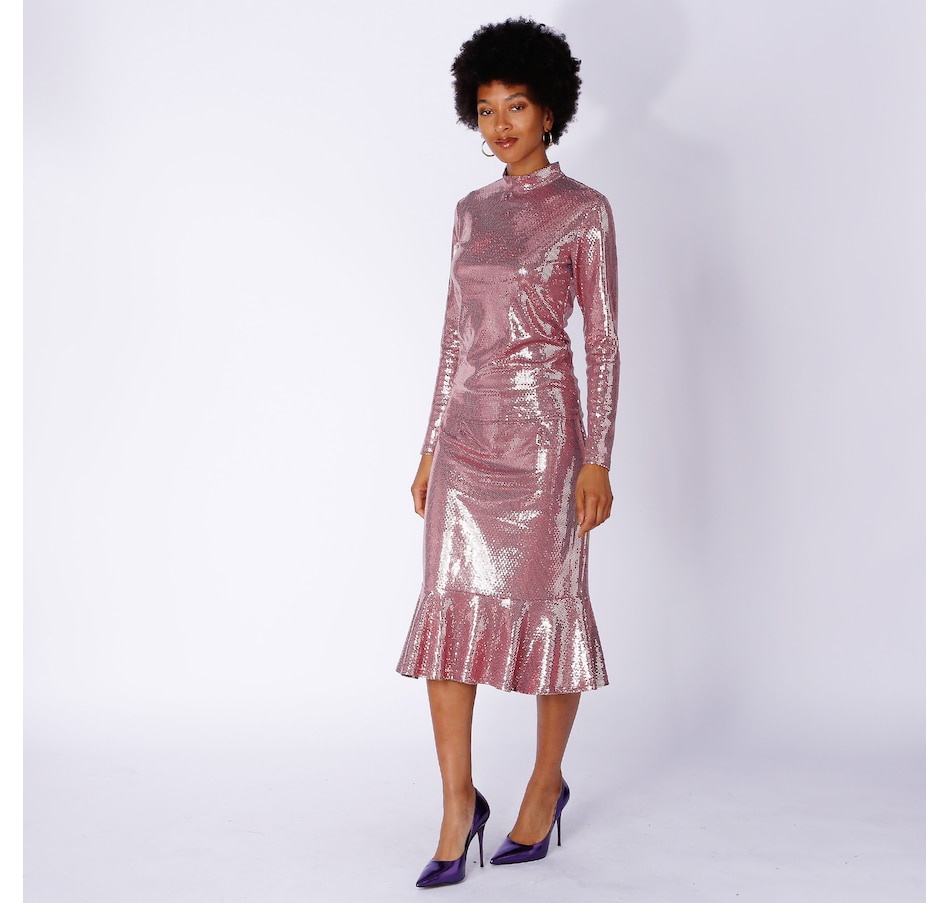 Image 247013_PNK.jpg, Product 247-013 / Price $33.33, Brian Bailey Sparkle Mock Neck Top from Brian Bailey on TSC.ca's Fashion department