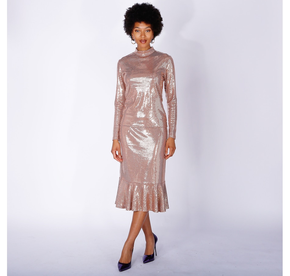 Image 247013_TPE.jpg, Product 247-013 / Price $33.33, Brian Bailey Sparkle Mock Neck Top from Brian Bailey on TSC.ca's Fashion department