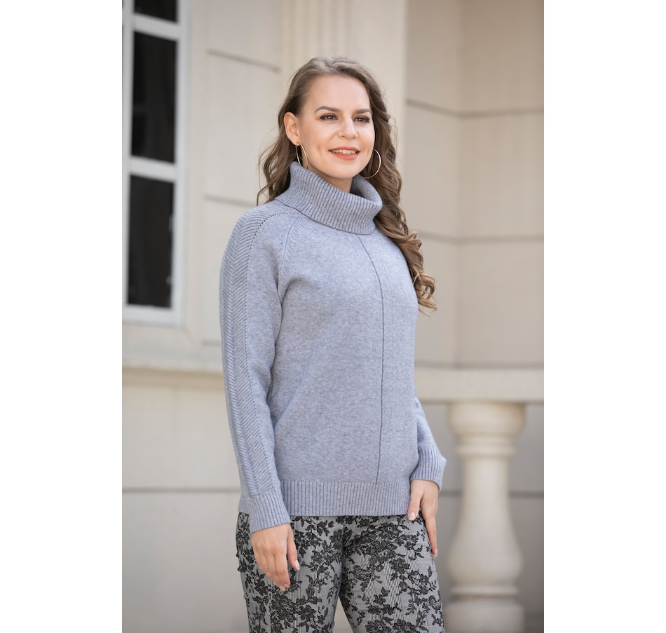 Clothing & Shoes - Tops - Sweaters & Cardigans - Turtlenecks & Mock necks -  Orange Fashion Village Cowlneck Raglan Sleeve Sweater - Online Shopping for  Canadians