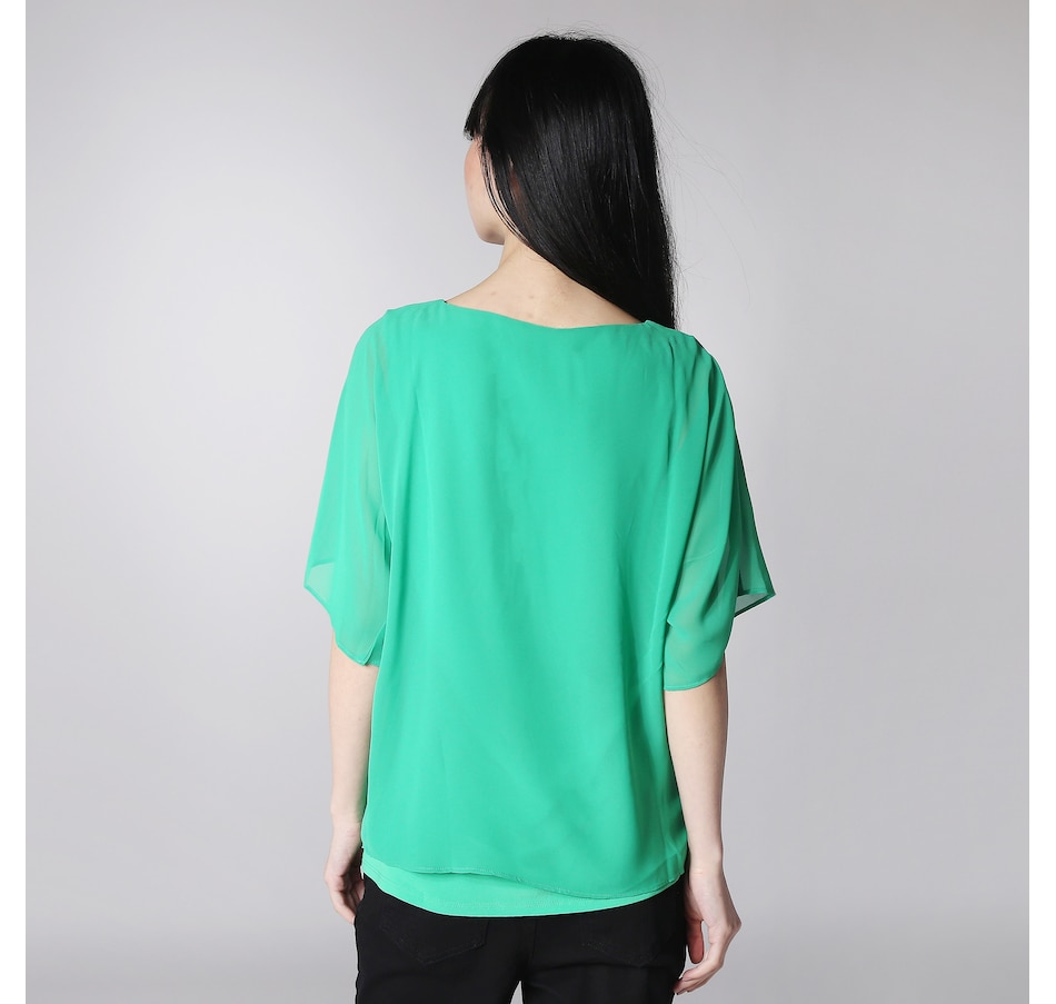 Image 247074_ALTMORE1.jpg, Product 247-074 / Price $19.33, Nina Leonard Chiffon Dolman Sleeve Top from Nina Leonard on TSC.ca's Fashion department