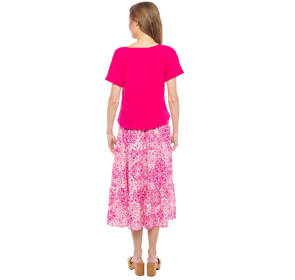Image 247081_ALTMORE1.jpg, Product 247-081 / Price $39.33, Parker & Rowe Linen-Like Smocked Yoke Skirt from Parker & Rowe on TSC.ca's Fashion department