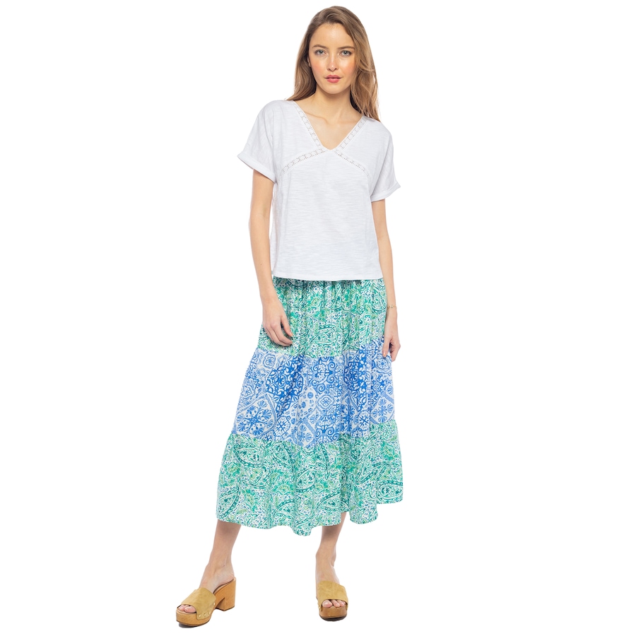 Image 247081_MTI.jpg, Product 247-081 / Price $39.33, Parker & Rowe Linen-Like Smocked Yoke Skirt from Parker & Rowe on TSC.ca's Fashion department