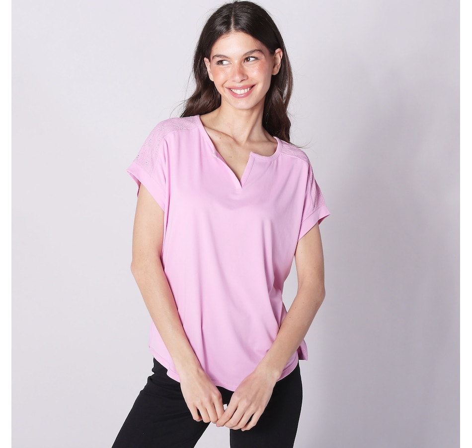 Cuddl Duds Flexwear Eyelit Tee - TSC.ca