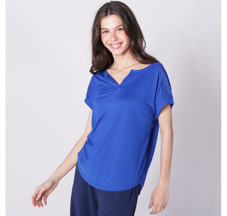 Cuddl Duds Flexwear Eyelit Tee - TSC.ca