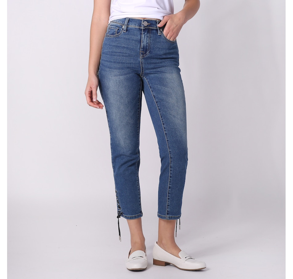 Clothing & Shoes - Bottoms - Jeans - Skinny - Diane Gilman Laced Hem ...