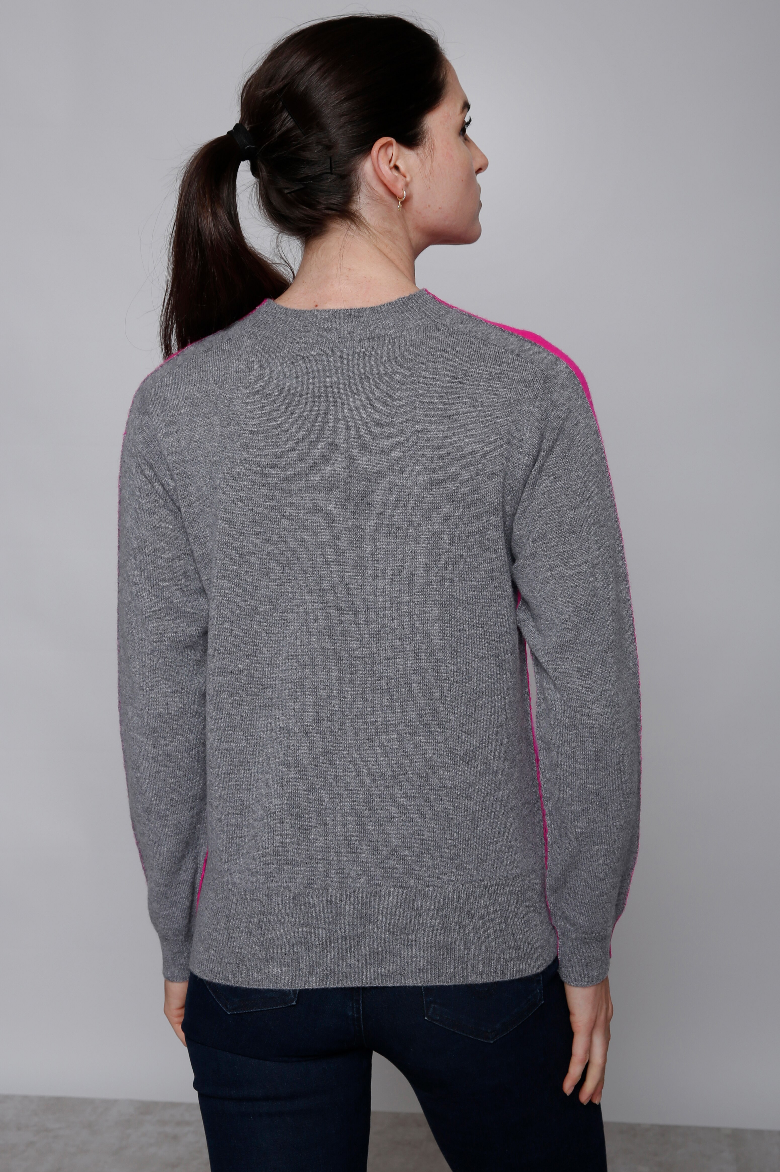 Lusso Apparel Long Sleeve Colour Splice Pullover Sweater