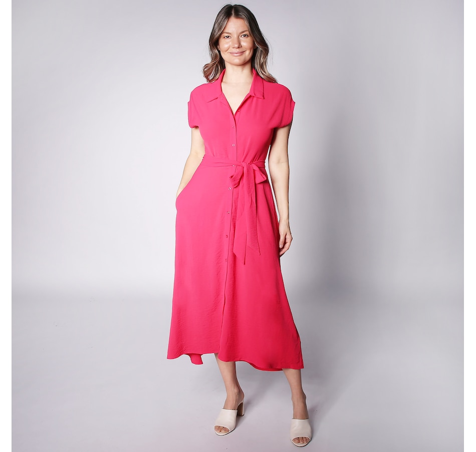 Image 247290_CHY.jpg, Product 247-290 / Price $19.33, Nina Leonard Collared Button Front Textured Dress With Pockets from Nina Leonard on TSC.ca's Fashion department